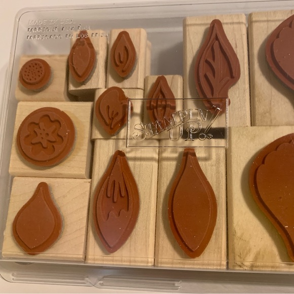 “Stamp n Up” 6 NEW Sets of 34 Red Rubber Wood Base stamps for Scrapbooking - Picture 2 of 16